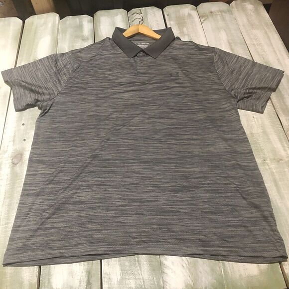 UNDER ARMOUR Polo Shirt Mens 3XL Gray Black Stretch Loose Heatgear - Picture 1 of 13
